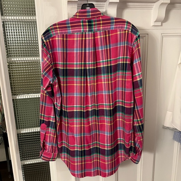 Ralph Lauren Men’s Butto Down Shirt Pony Pink Plaid Long Sleeve Sz S Classic Fit - Picture 3 of 10